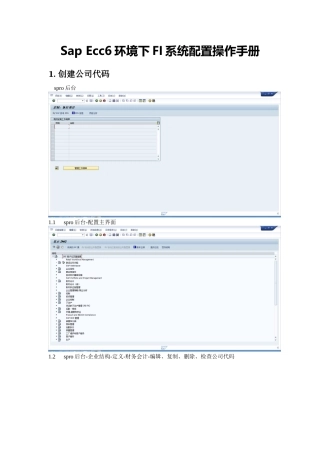 人力资源-SapEcc6环境下FI系统配置操作手册(凭证配置版)
