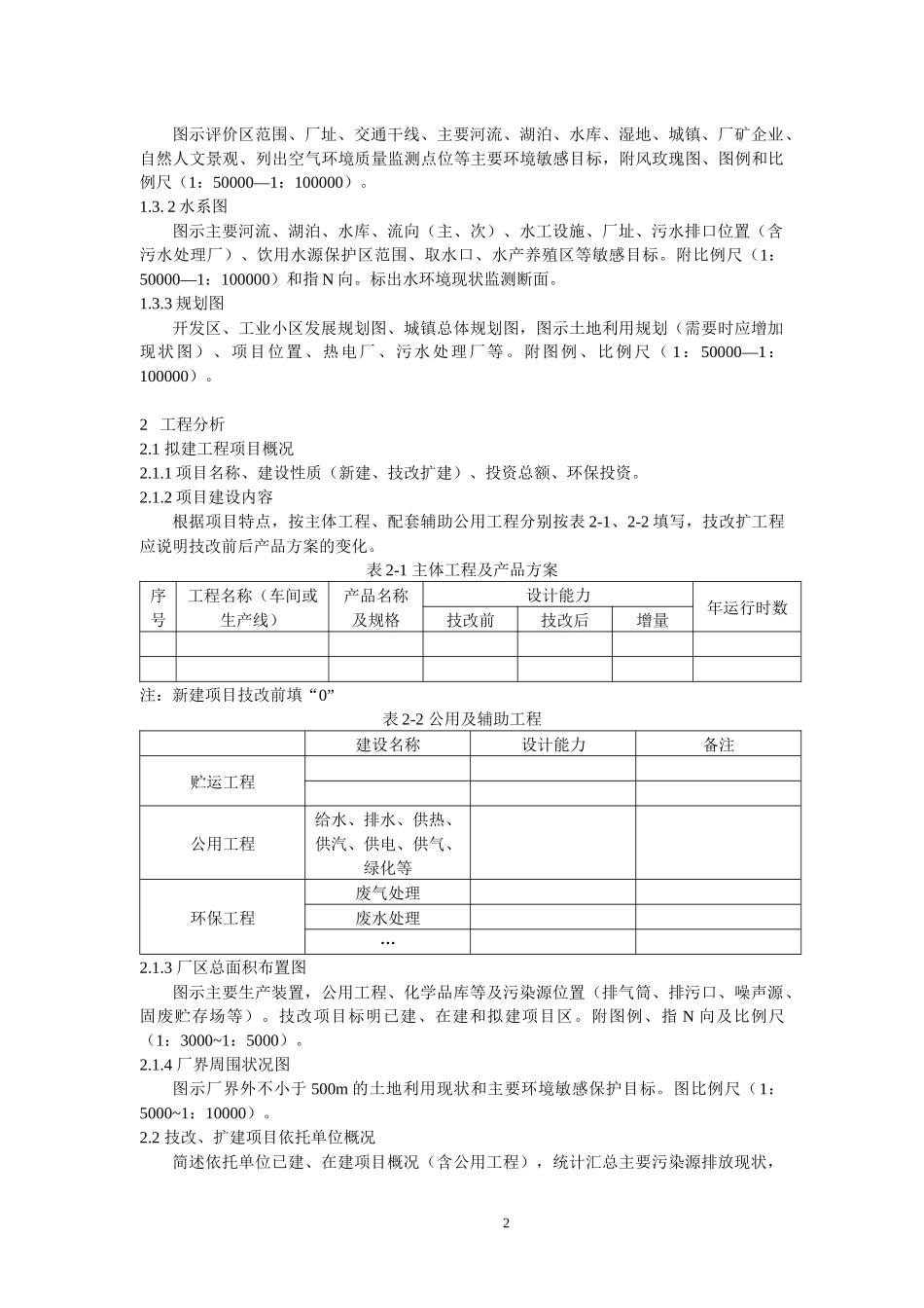 江苏省建设项目环境影响报告书主要内容标准化编制规定_第2页