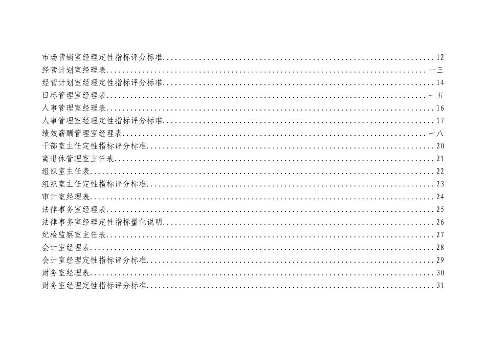 室经理（主任）KPI表_第2页