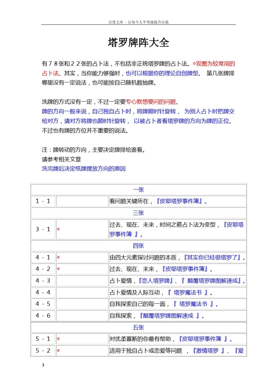 塔罗牌关键字以及牌阵大全_第3页