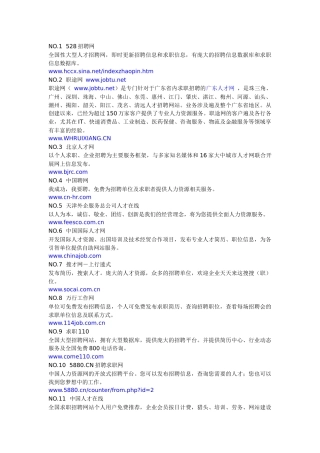 一些比较不错的招聘网站