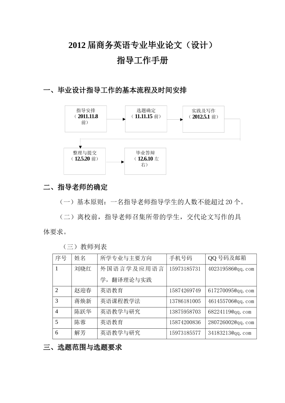 人力资源-XXXX届商务英语专业毕业设计指导工作手册_第2页