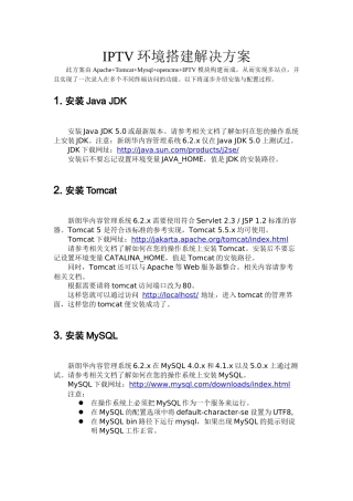 人力资源-IPTV环境搭建解决方案-朗华世纪