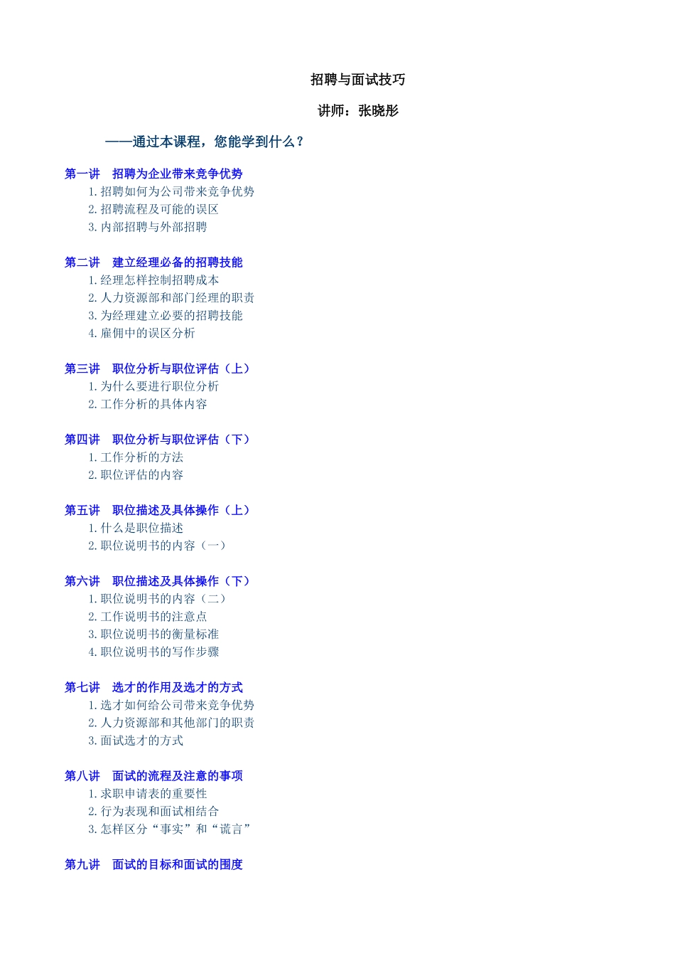 人力资源-D4招聘与面试技巧-张晓彤_第1页