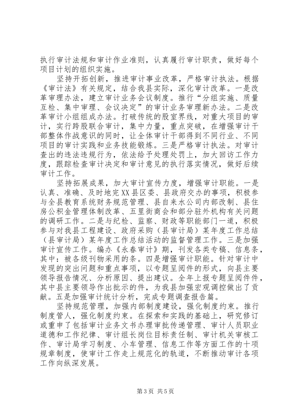 （县审计局）某年度工作总结_第3页