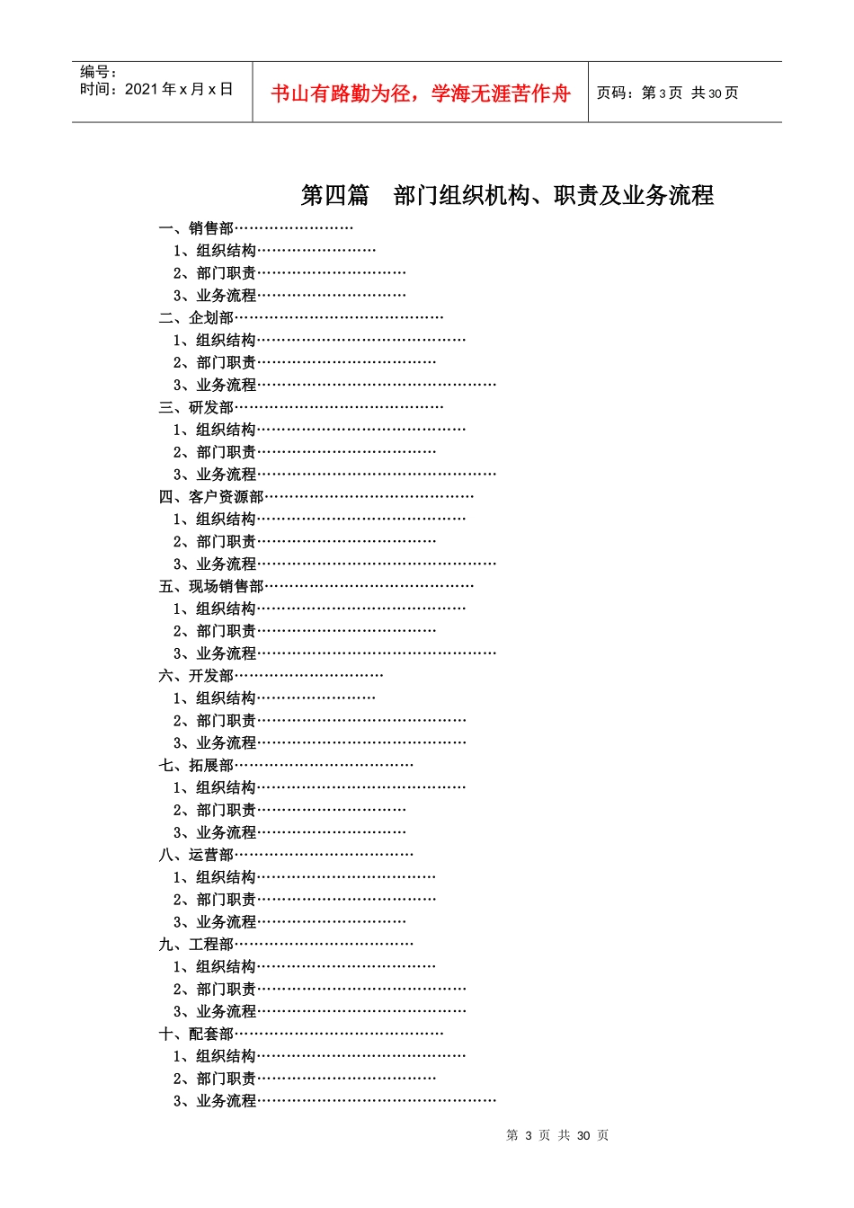 武汉顺驰物业管理有限公司员工手册_第3页