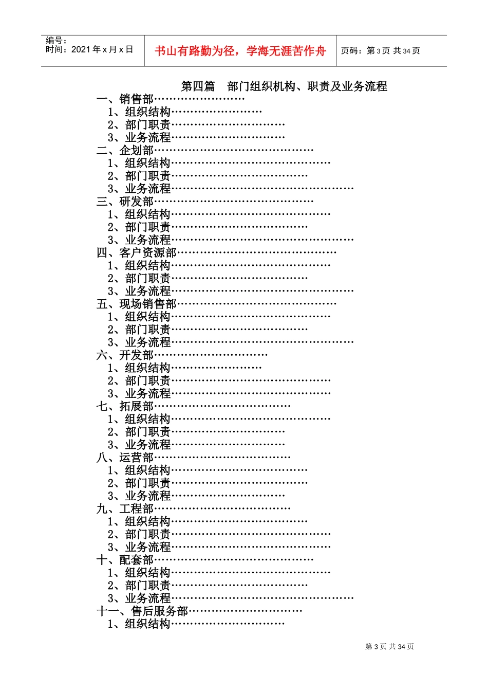 武汉顺驰投资控股有限公司员工管理手册_第3页