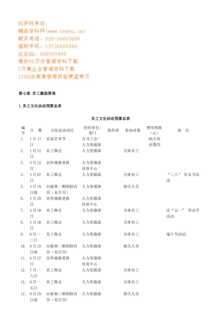 员工激励管理使用图表