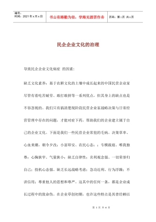 民企企业文化的治理(1)