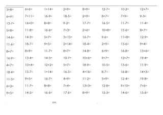 小学一年级上册数学口算每天5分钟60题