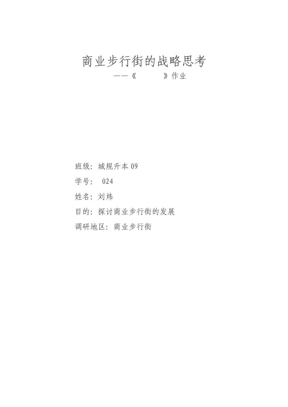 步行街的战略思考_第1页