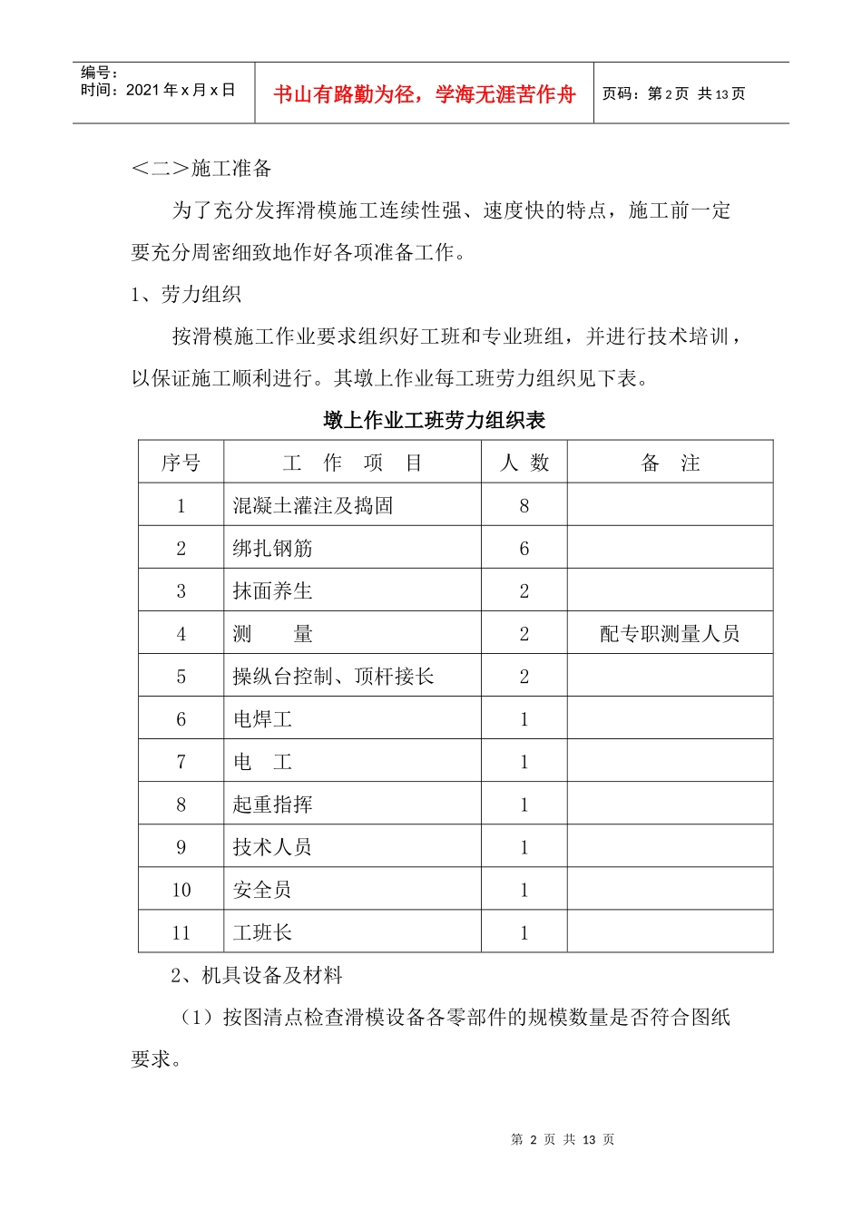 桥墩滑模施工技术说明_第2页