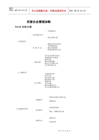 民营企业管理诊断报告明细