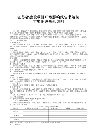 江苏省建设项目环境影响报告书编制主要图表规范说明