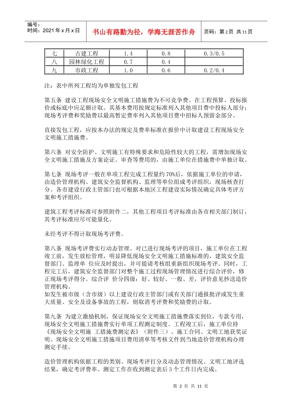 江苏省建设工程现场安全文明施工措施费计价管理办法(13)(1)_第2页