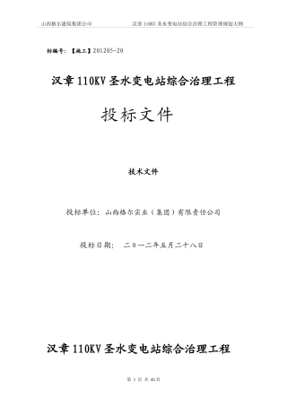 水变电站综合治理工程管理规划