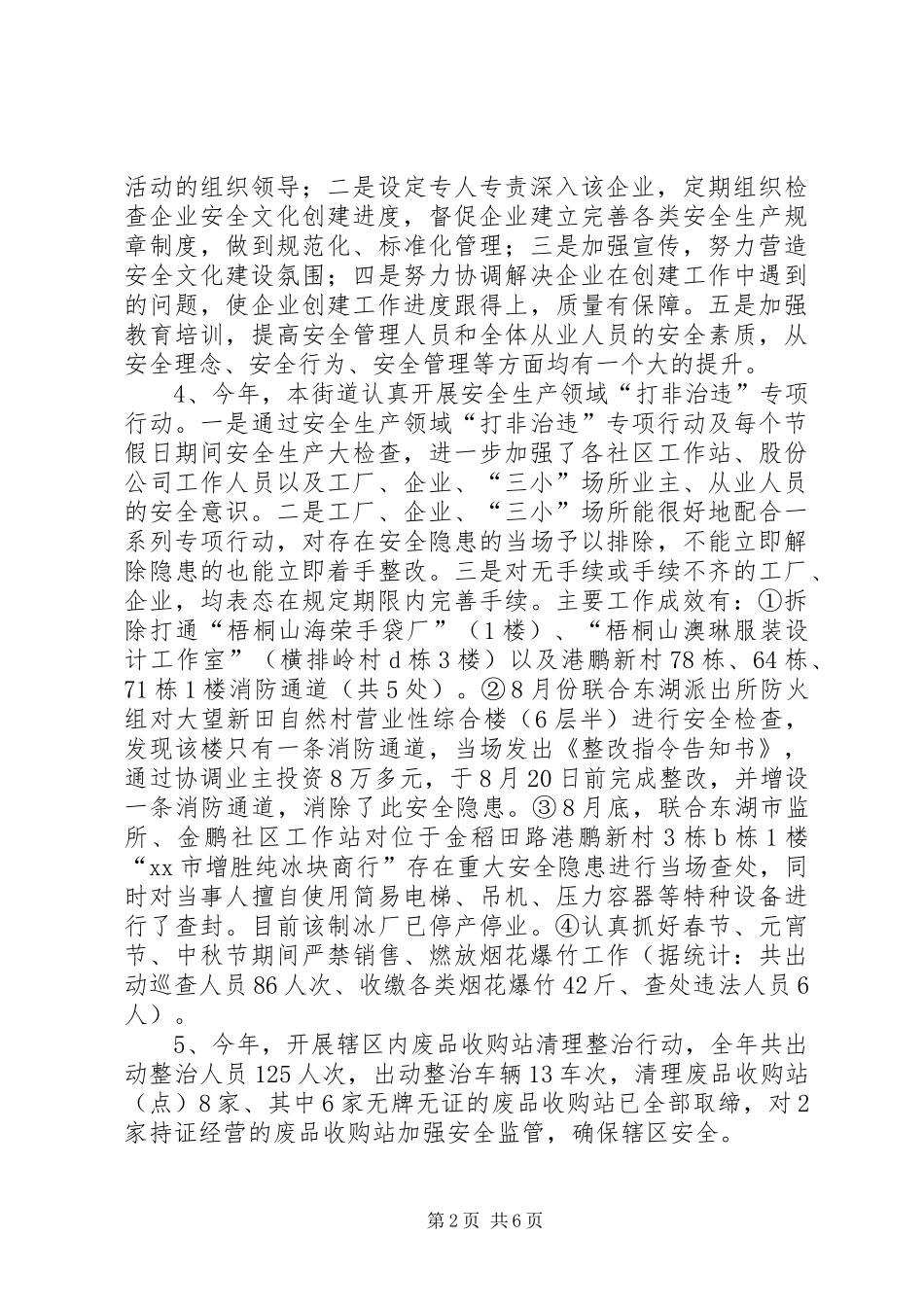 街道安监中队工作总结报告_第2页