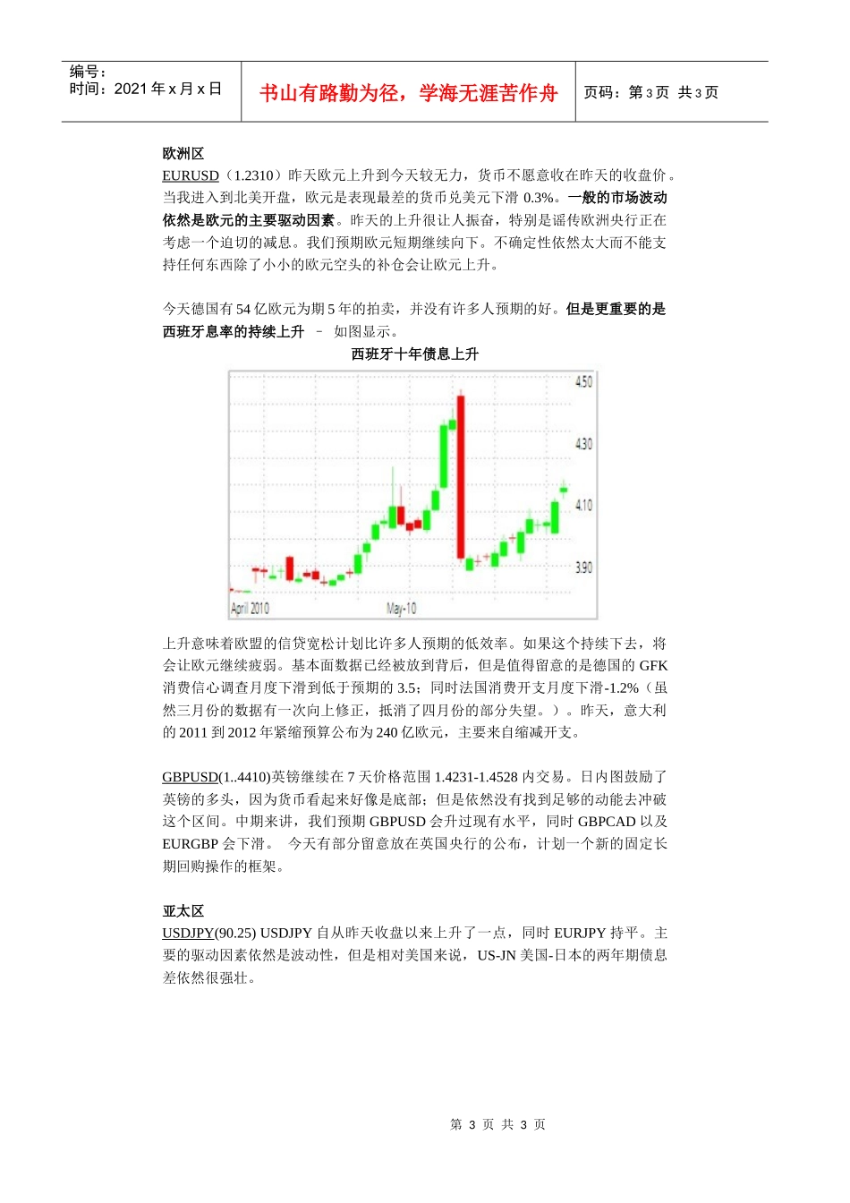 每日外汇市场更新美国东岸时间：星期三，5月26日，XXXX_第3页