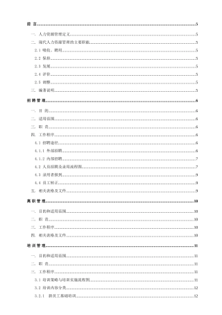 人力资源管理知识定义全集