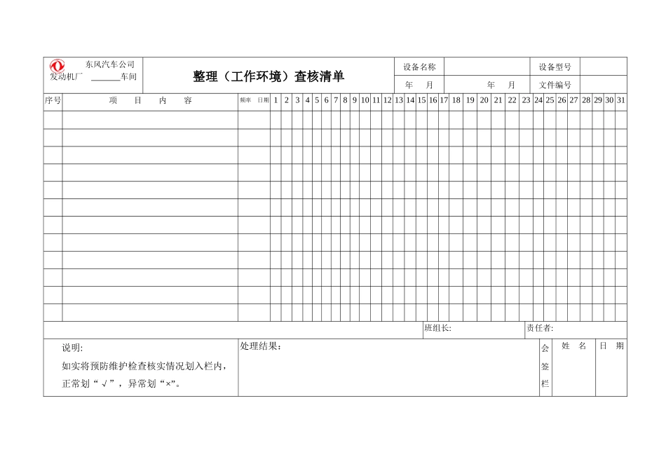 人力资源-30整理(工作环境)查核清单_第1页