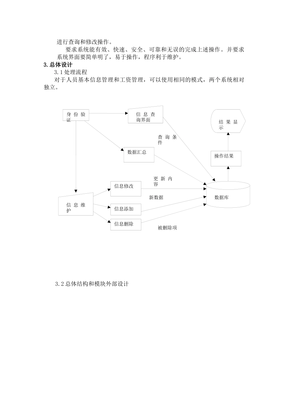 人事管理系统模块概要设计说明书_第2页