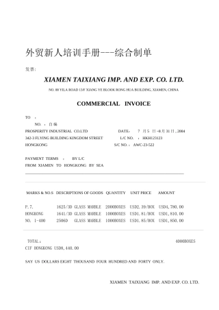 外贸新人培训手册--综合制单(51)(1)
