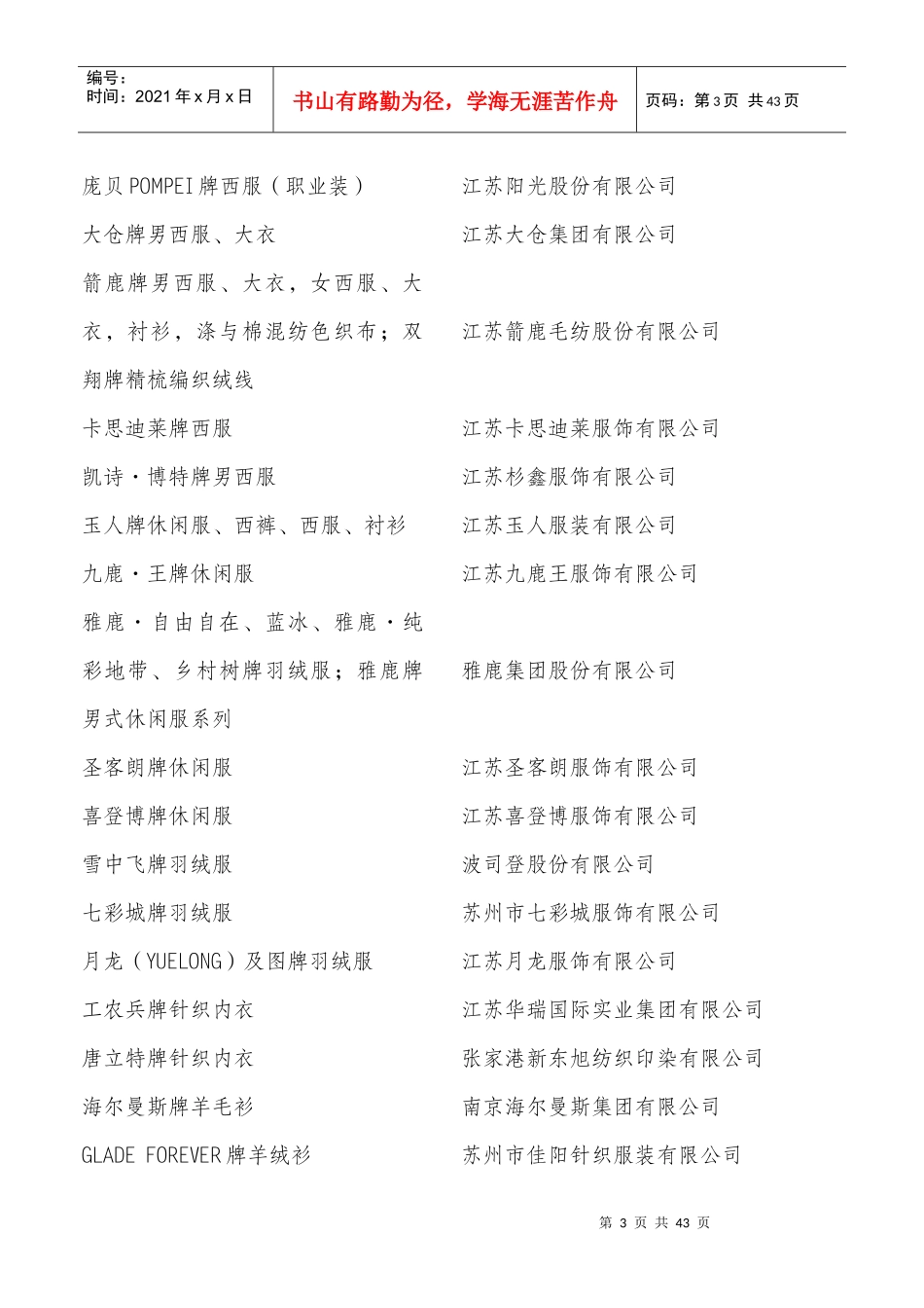 江苏年度名牌产品公示名单_第3页