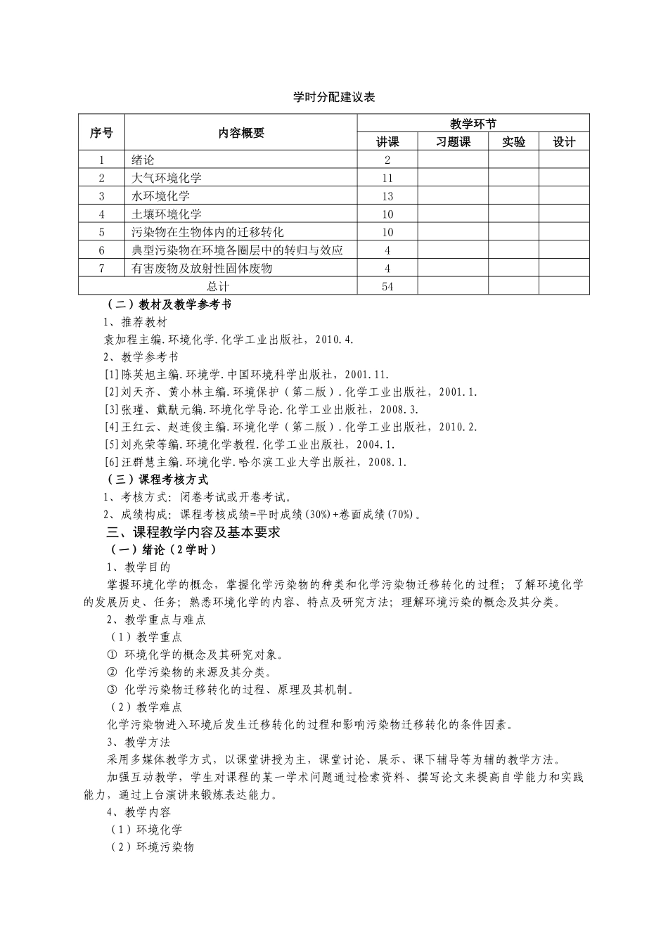 人力资源-01《环境化学》教学大纲新刘伟_第2页