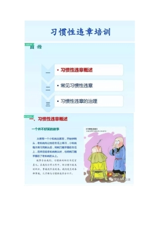 习惯性违章培训