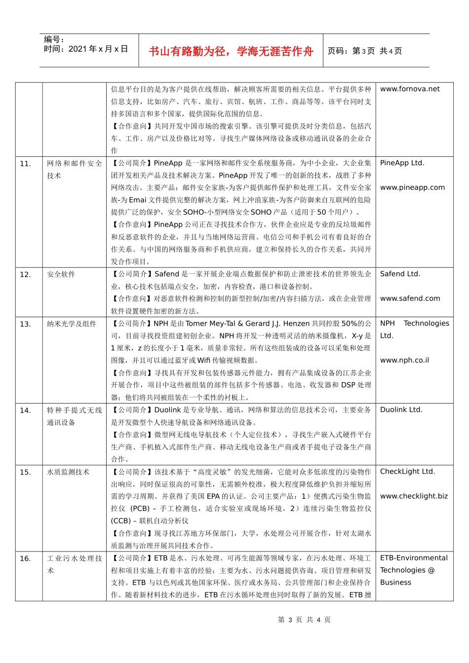 江苏-以色列产业研发合作计划第三轮项目技术供给汇总_第3页
