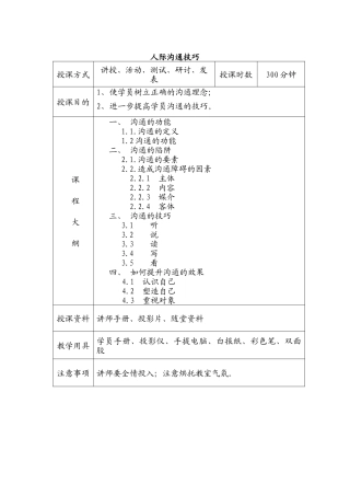 人际沟通技巧讲师手册（ 39页）
