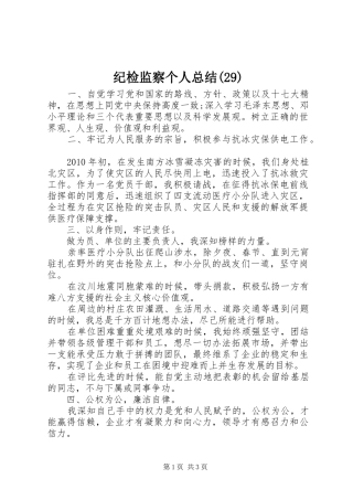 纪检监察个人总结(29)