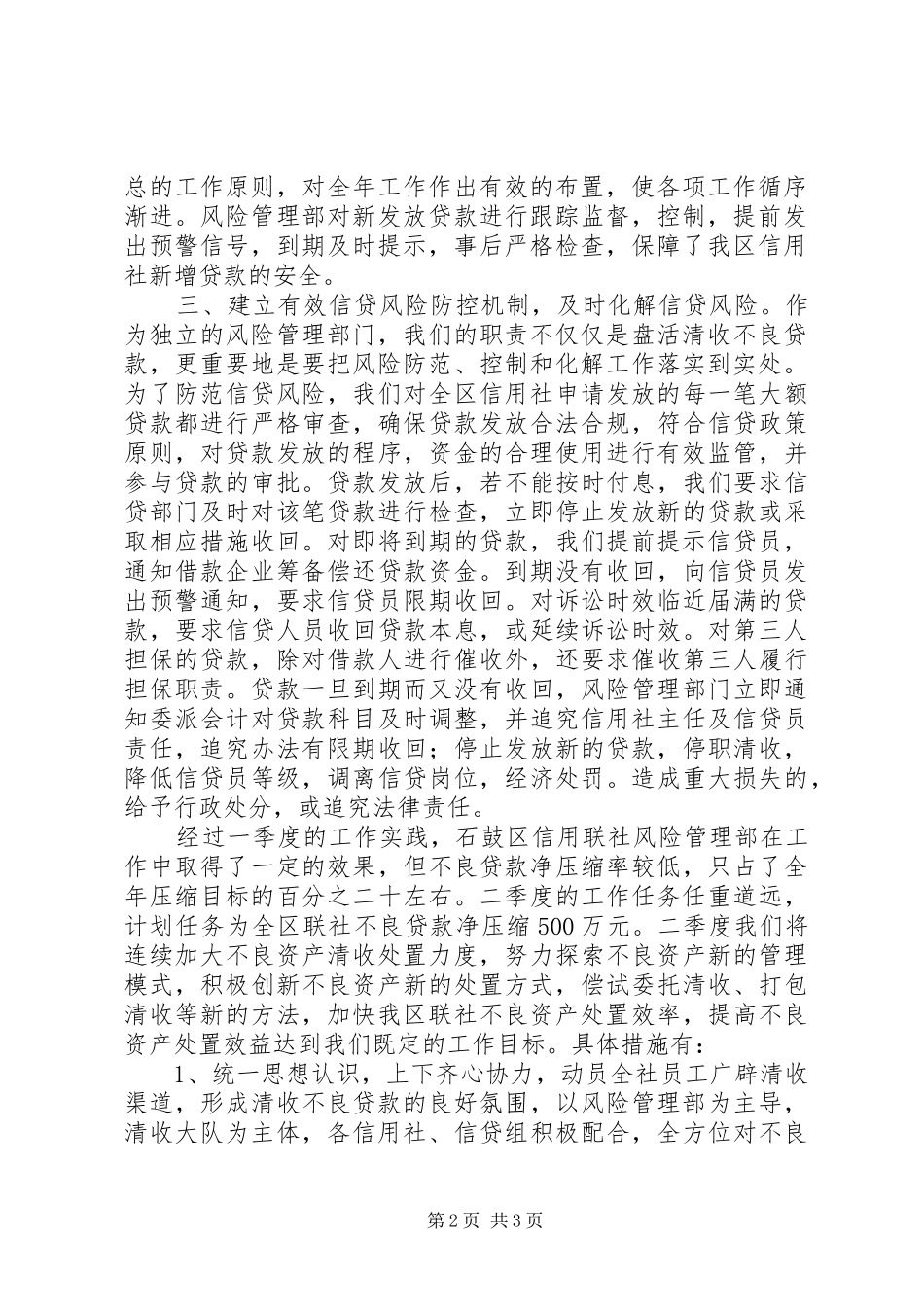 风险管理部工作总结5则范文_第2页