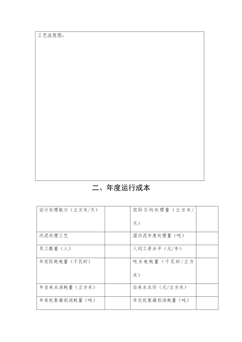 人力资源-XXXX年度山东省城市污水处理厂绩效考评申报表_第3页