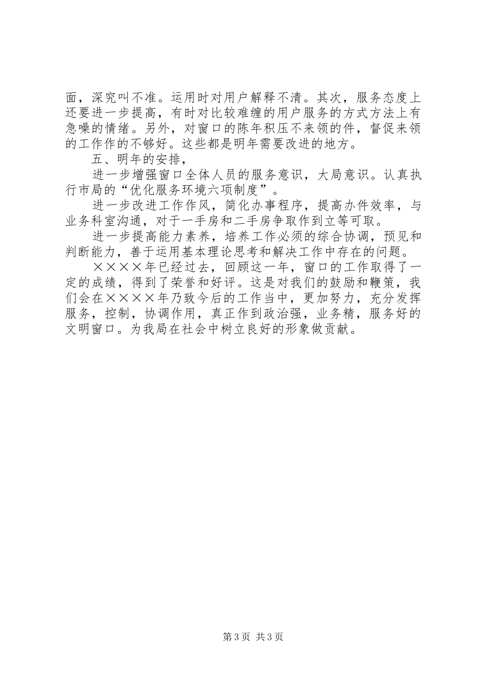 窗口年度工作总结_第3页