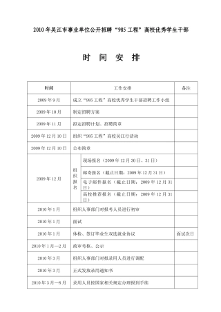 人力资源-XXXX年吴江市事业单位公开招聘985工程高校优秀学生干