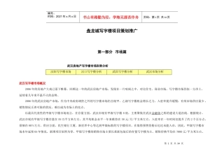 武汉盘龙城写字楼项目策划推广