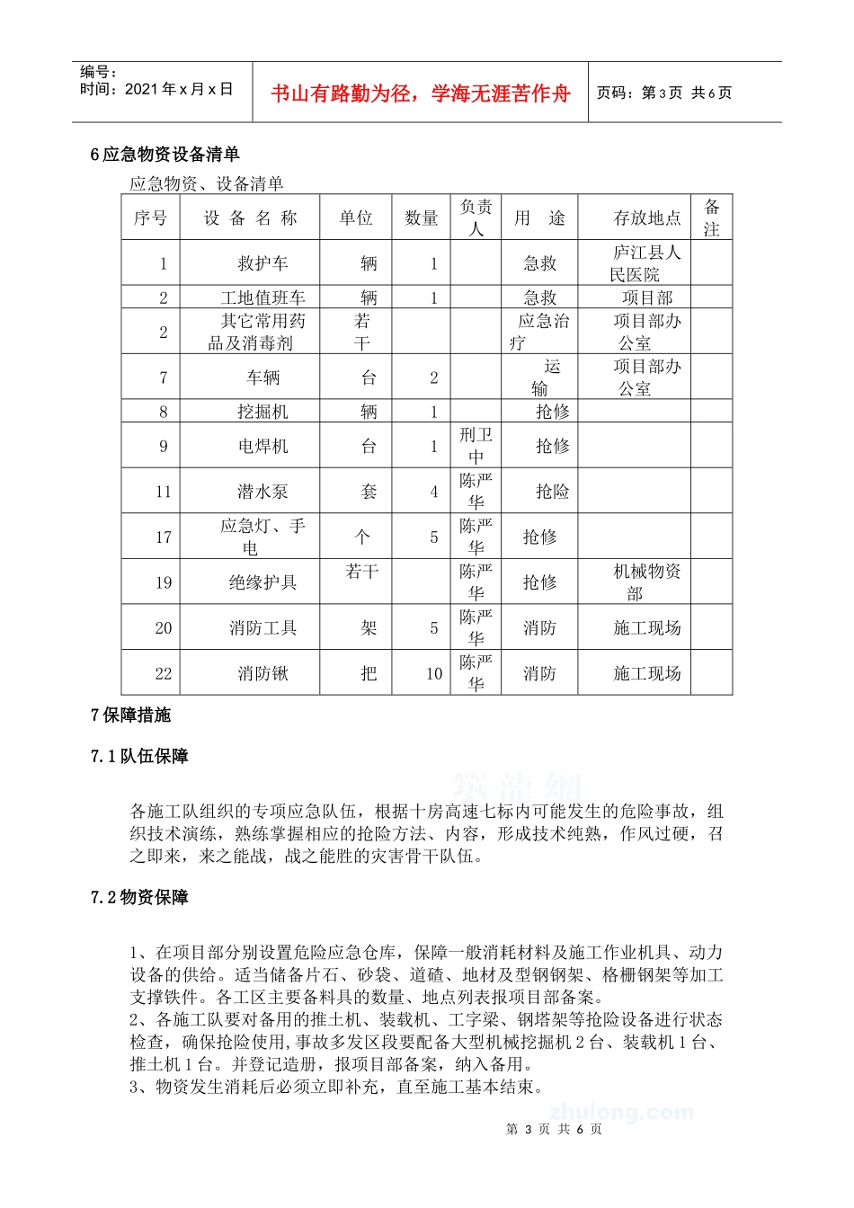 桥梁施工事故应急预案_第3页