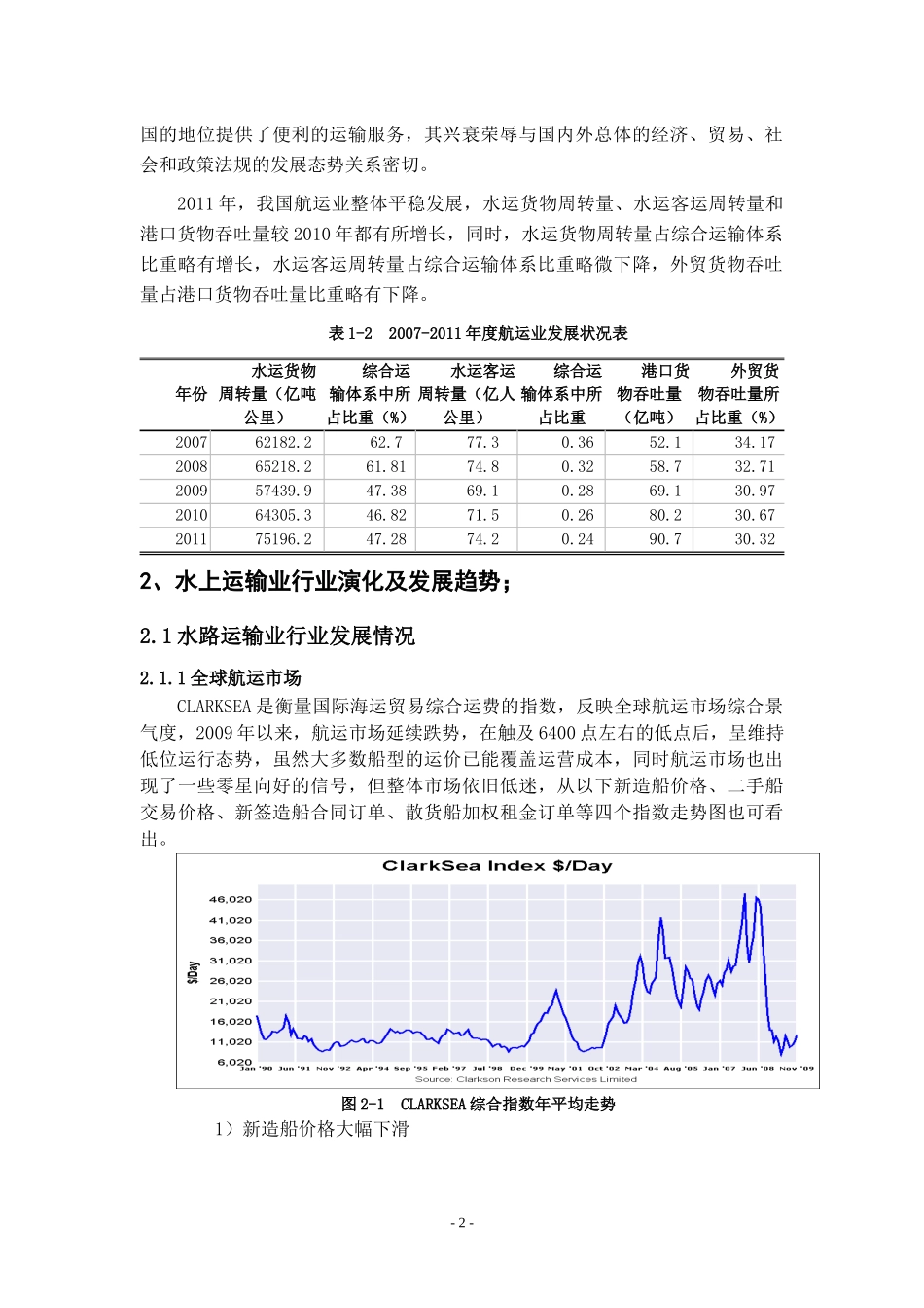 水上运输行业分析报告_第2页