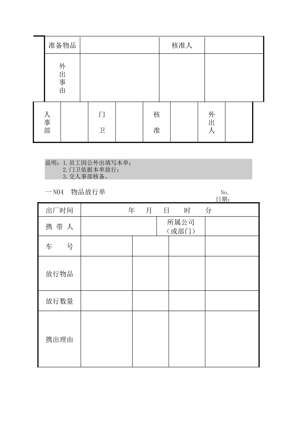 人事行政管理表格N纵表格_第2页