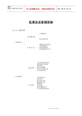 民营企业管理诊断（推荐DOC51）