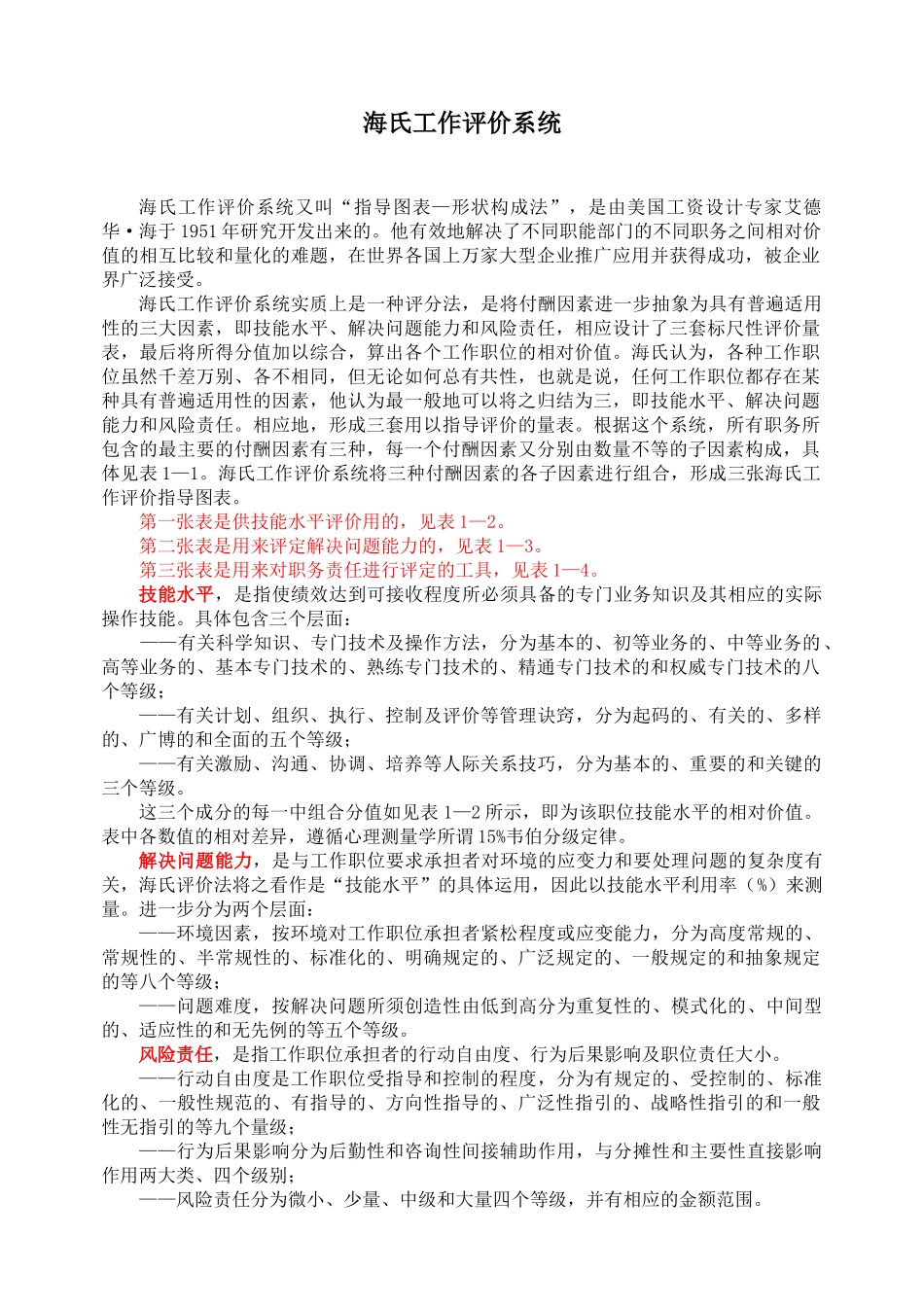 人力资源-haygroup海氏职务评估系统海氏工作评价系统_第1页