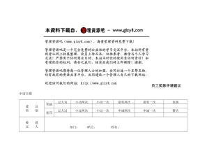 员工奖惩申请建议