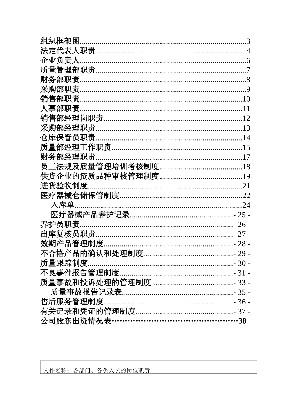 医疗器械公司各部门_人员职责（53页）_第2页