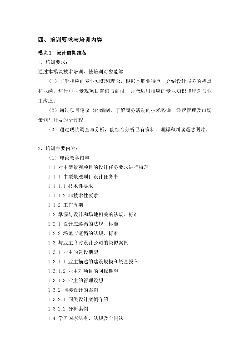 上海市景观高级技师培训大纲_第2页