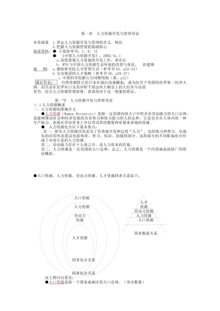 人力资源开发与管理概论