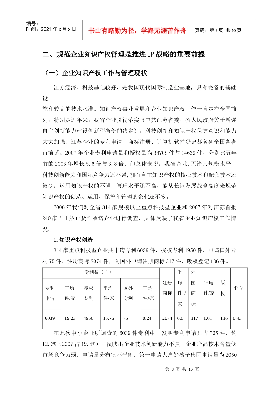 江苏省规范企业知识产权管理_第3页