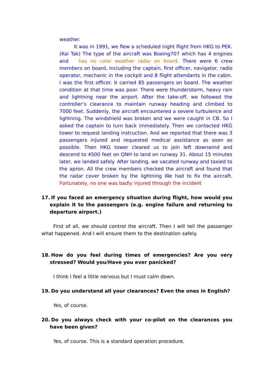 人力资源-ICAO英语四级面试内容_第3页