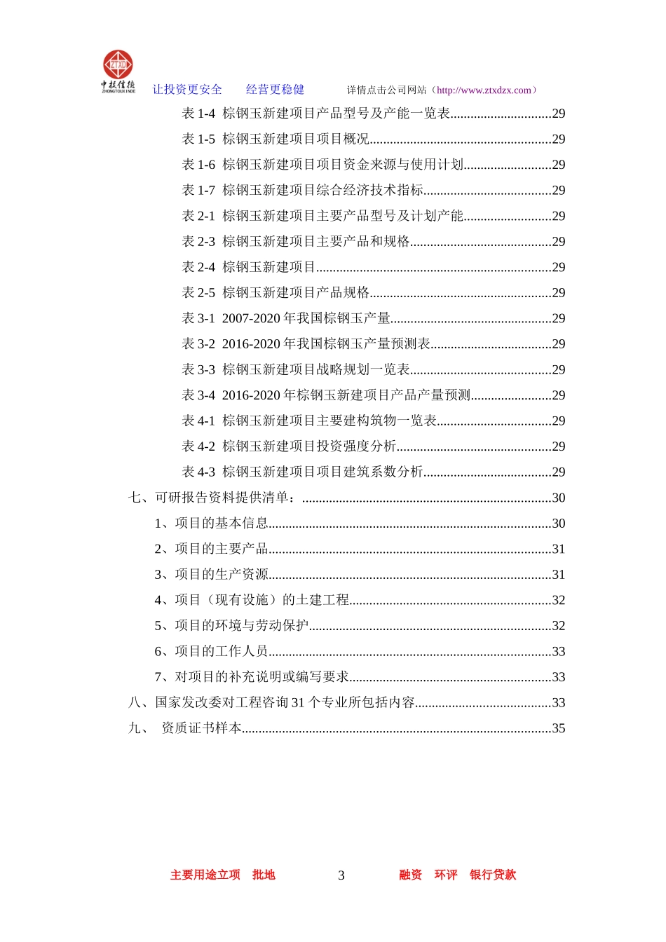 棕钢玉项目可行性研究报告_第3页