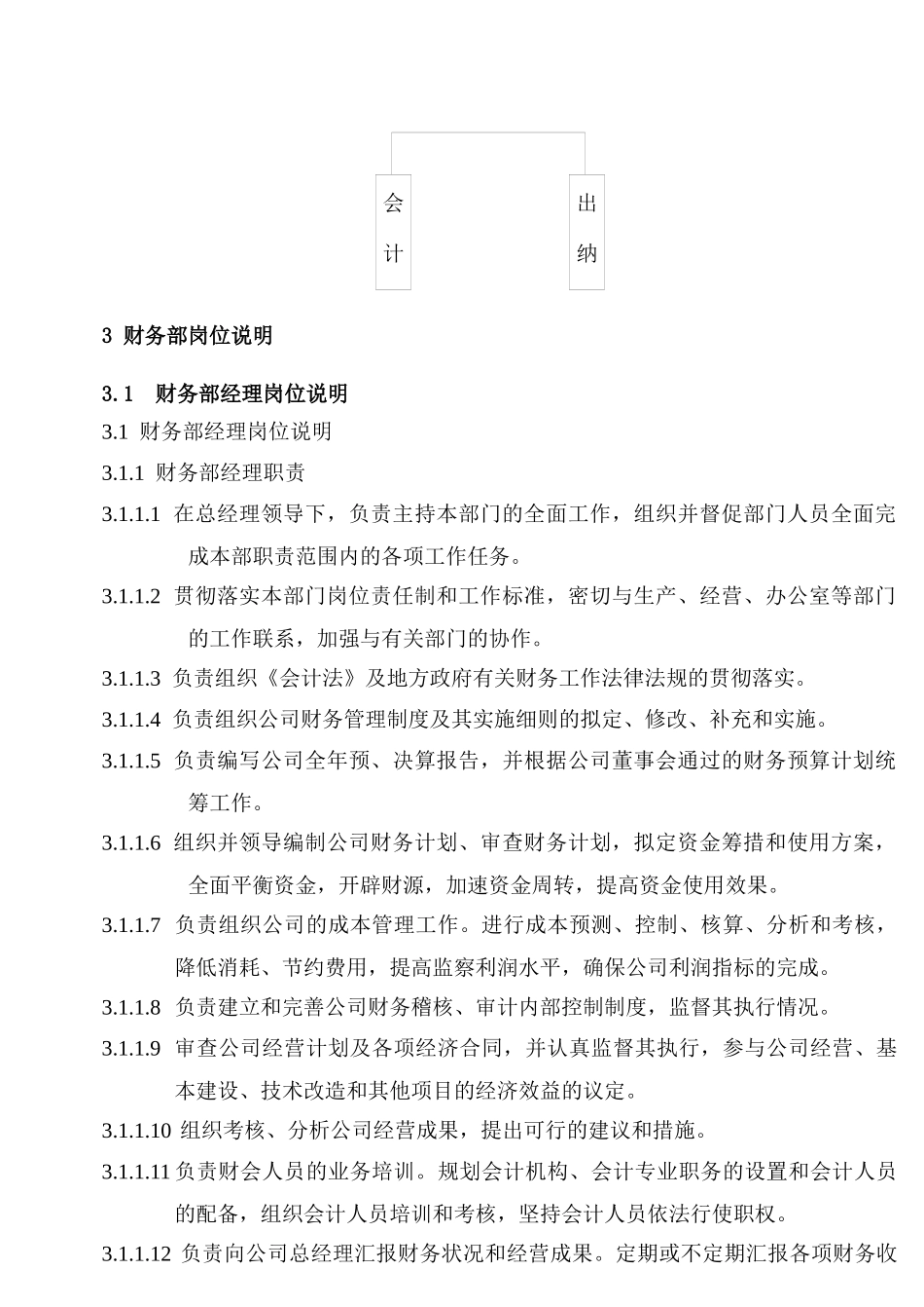 人力资源-MY3-003  财务部岗位说明(最新)_第3页